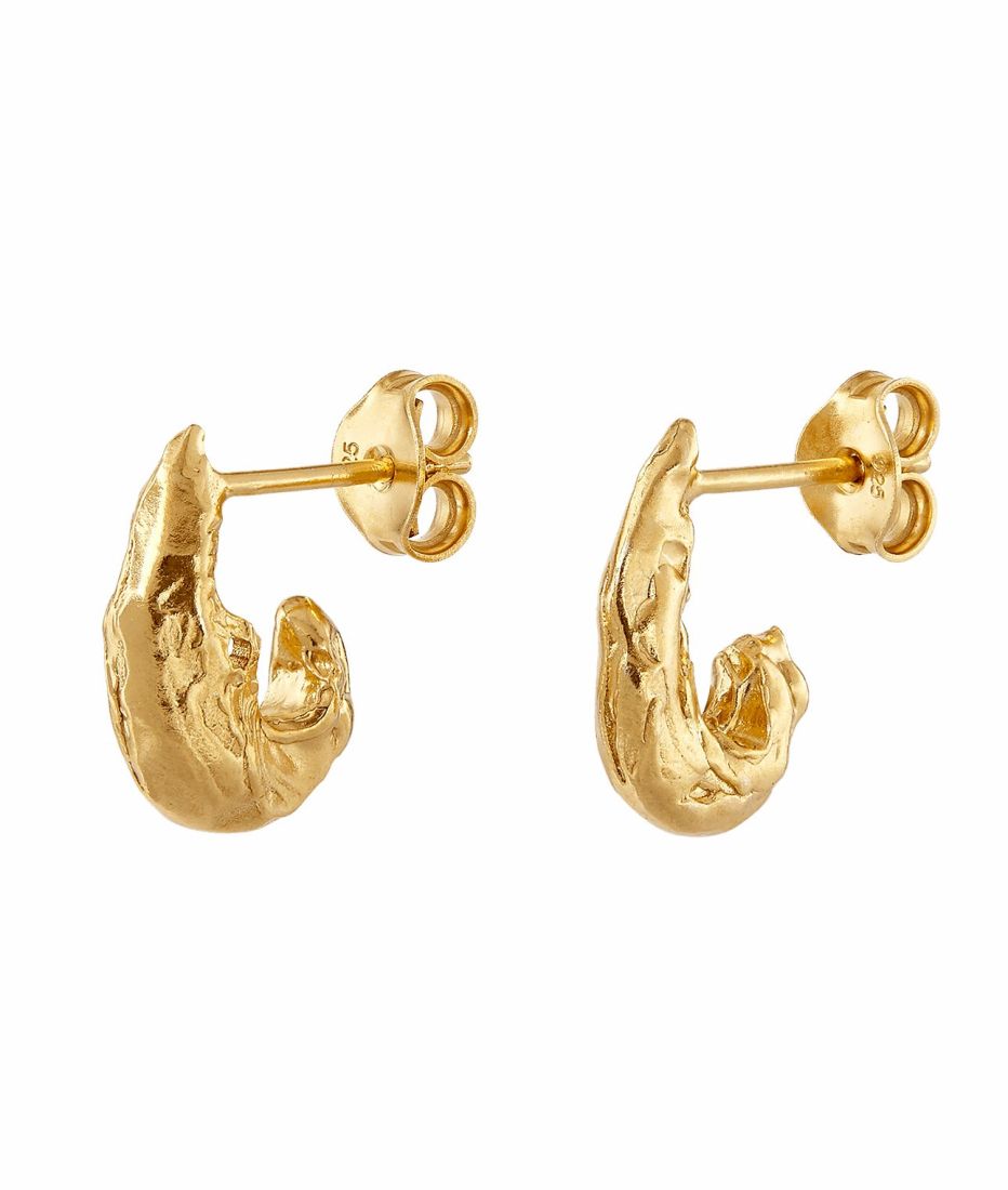Gold 'The Mini Gilded Crustacean' Earrings by Alighieri on Sale