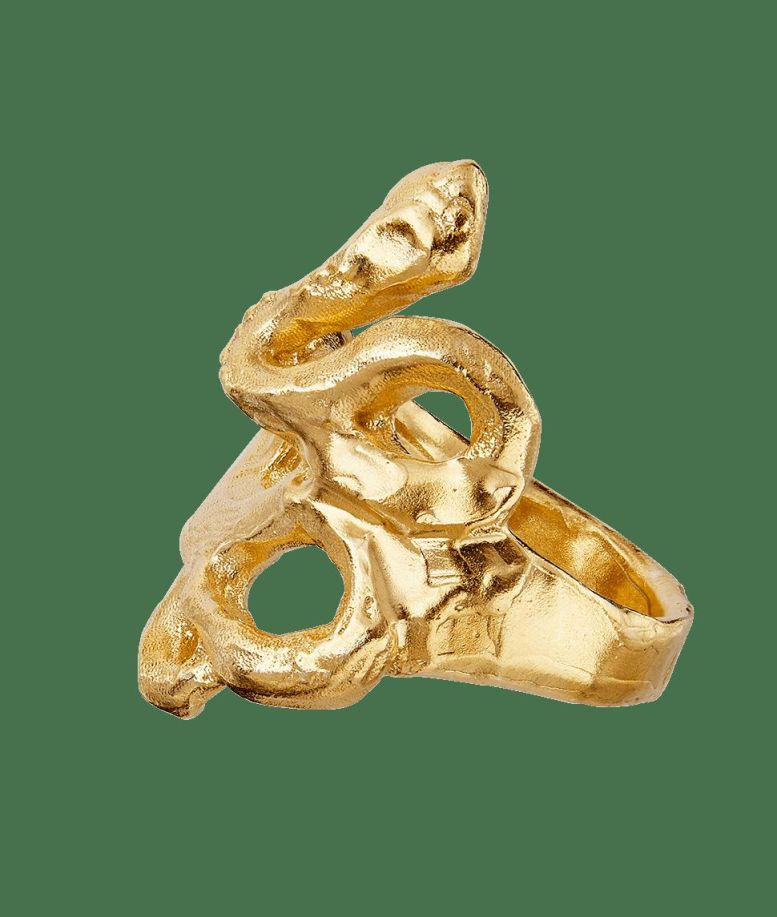 The Medusa Ring, 24kt Gold Plated Snake Ring